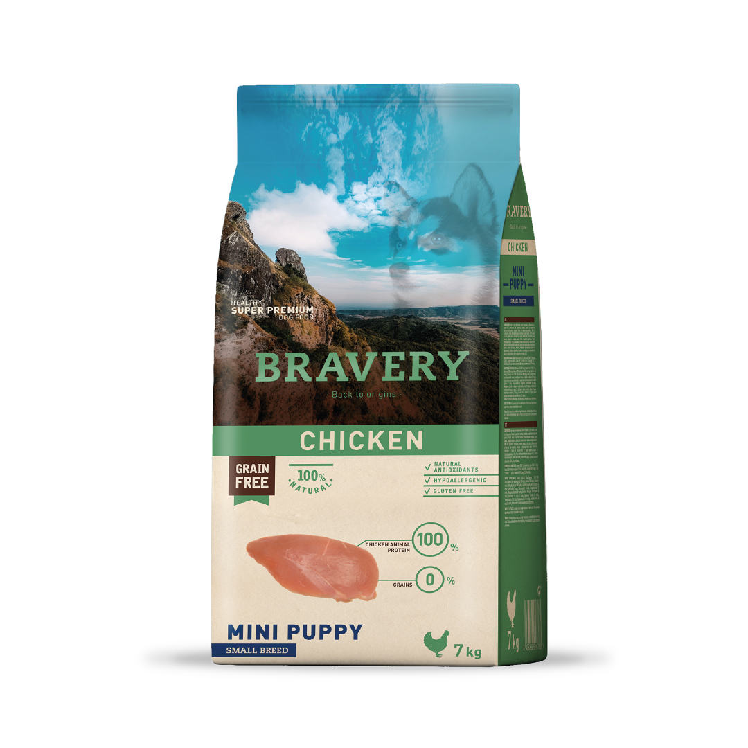 BRAVERY MINI PUPPY CHICKEN 7KG