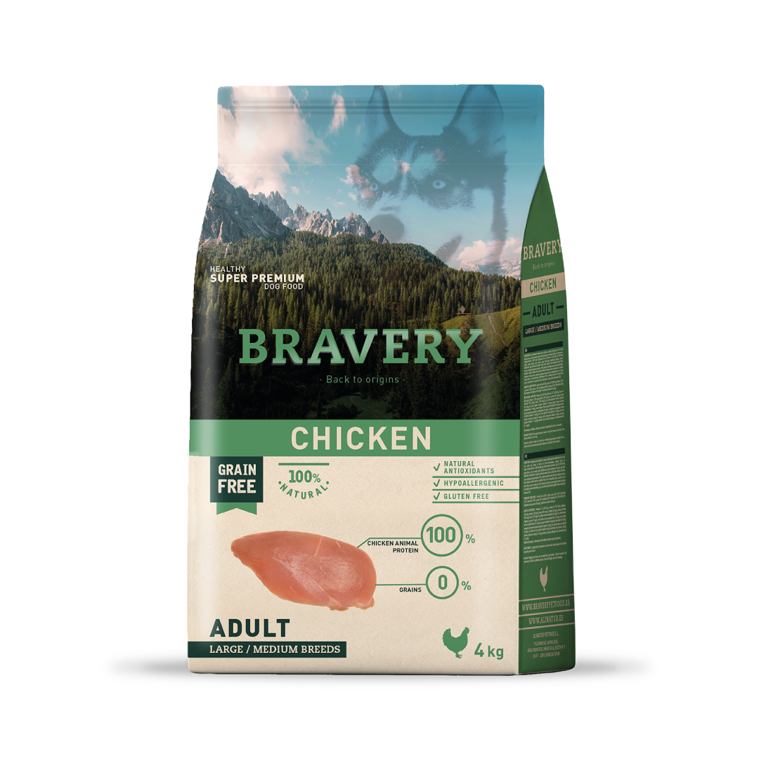 BRAVERY ADULT CHICKEN 4KG