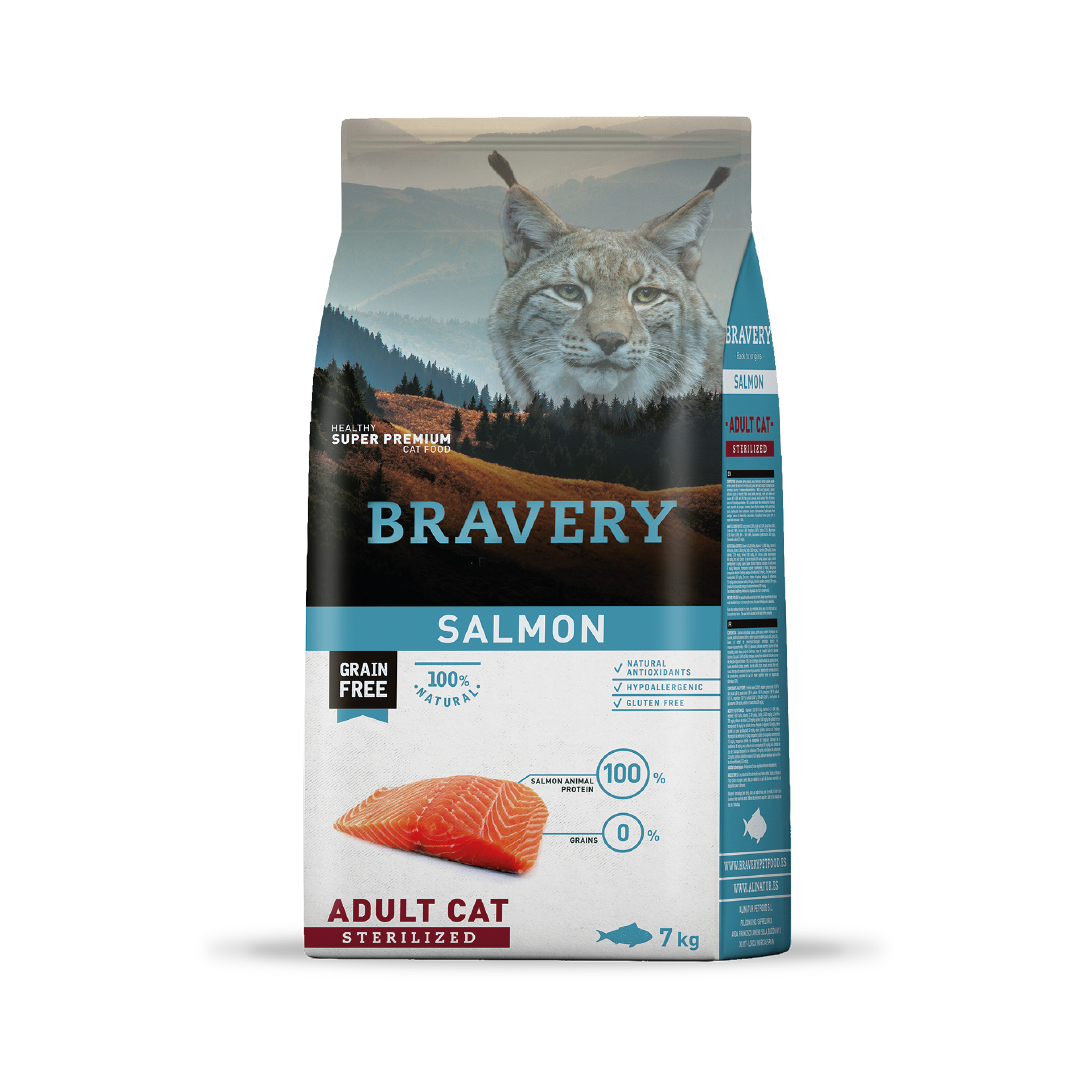 BRAVERY CAT ADULT SALMON 7KG STERILIZED