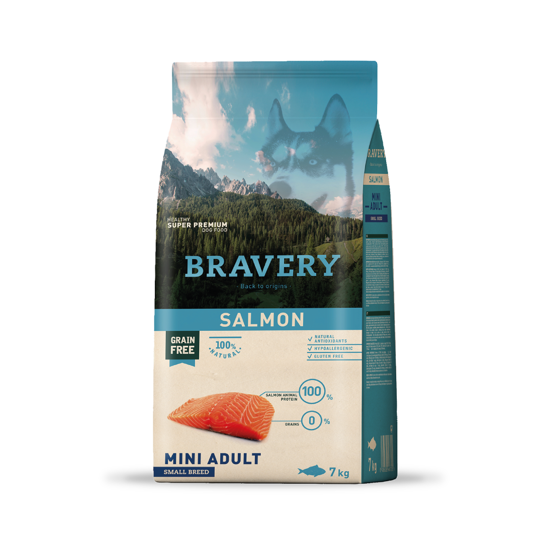 BRAVERY MINI ADULT SALMON 7KG
