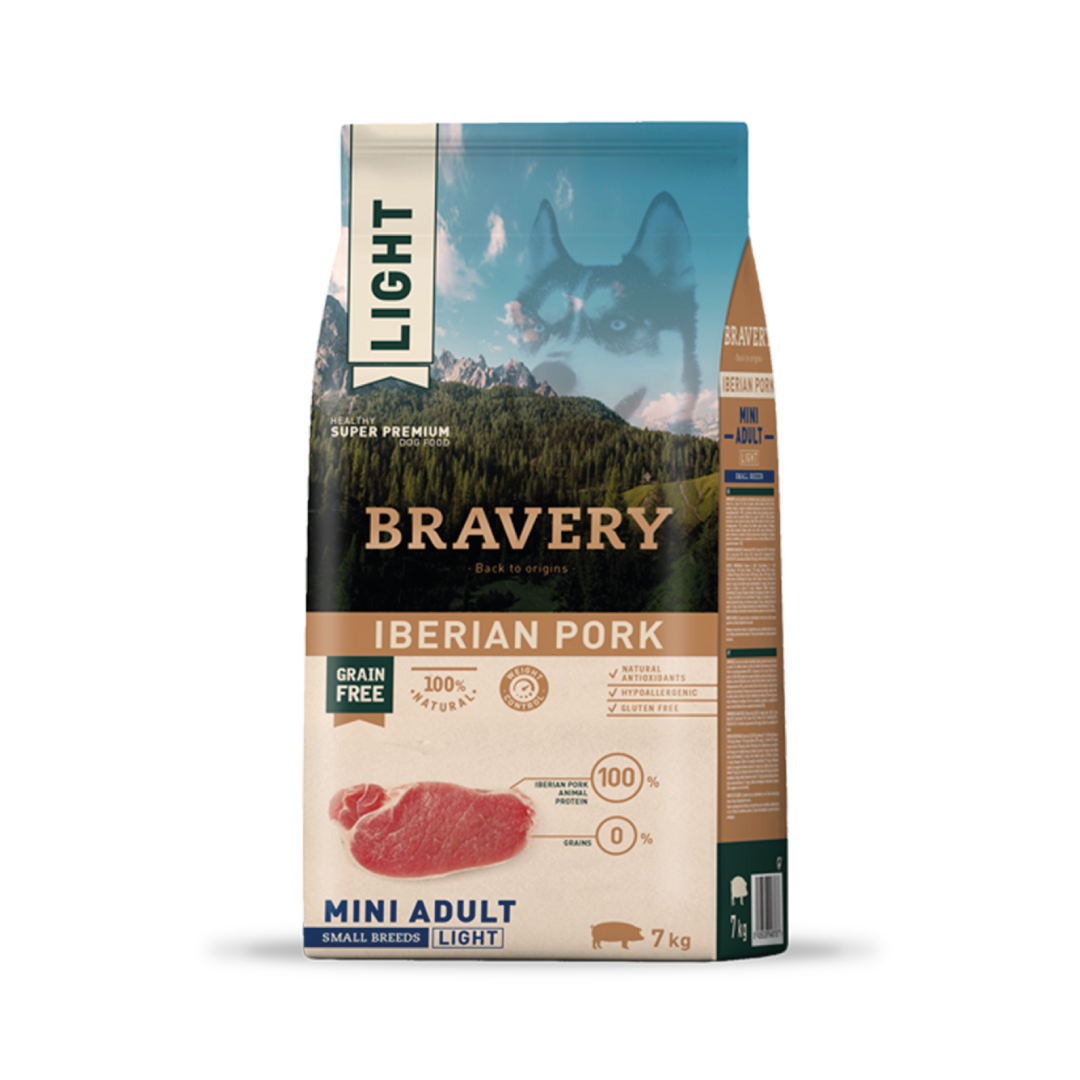 BRAVERY MINI ADULT PORK LIGHT 7KG