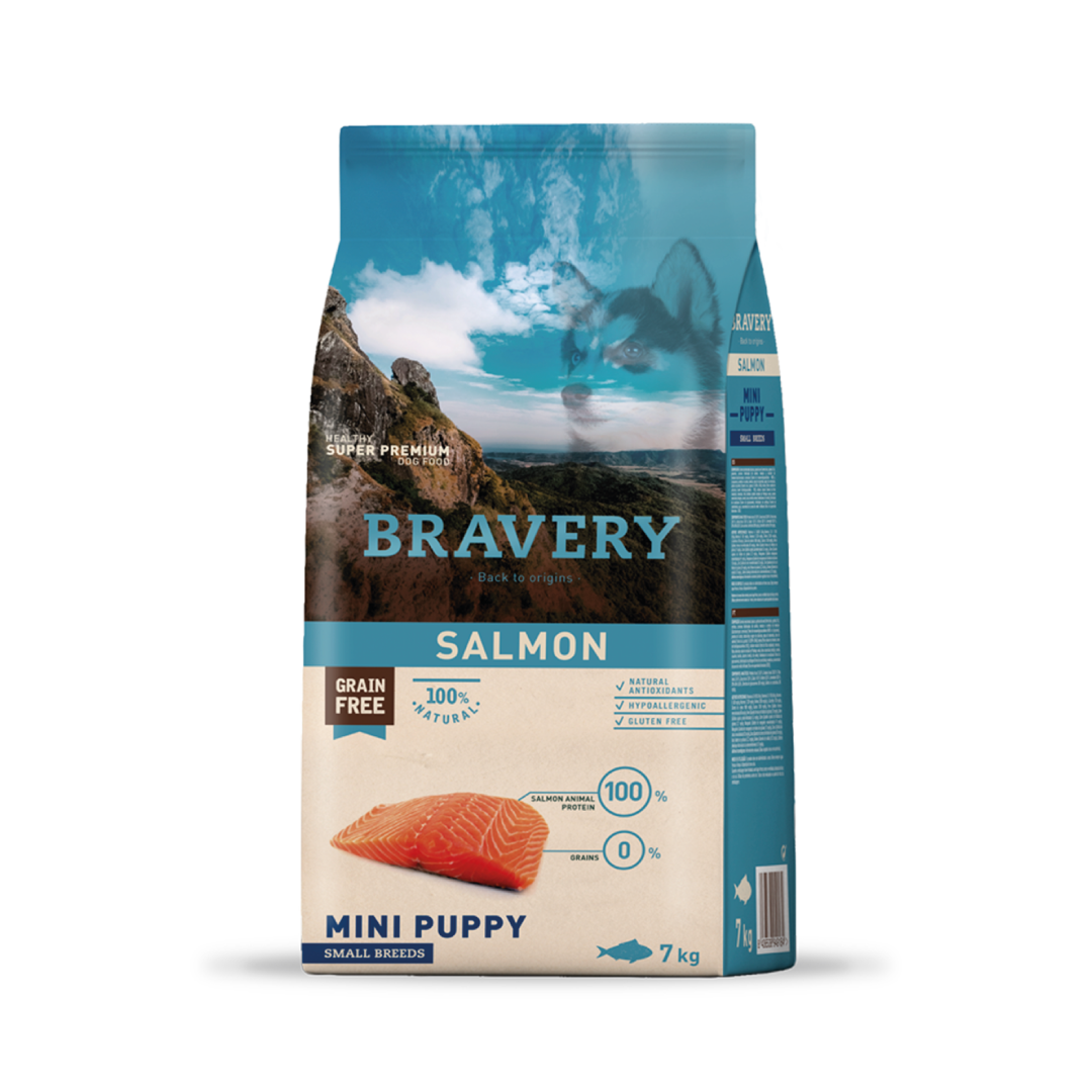 BRAVERY MINI PUPPY SALMON 7KG