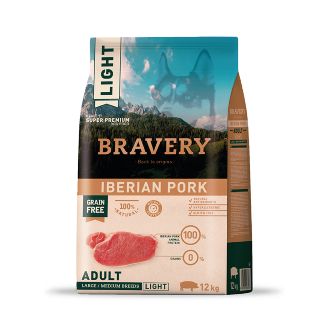 BRAVERY ADULT PORK LIGHT 12KG